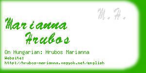 marianna hrubos business card
